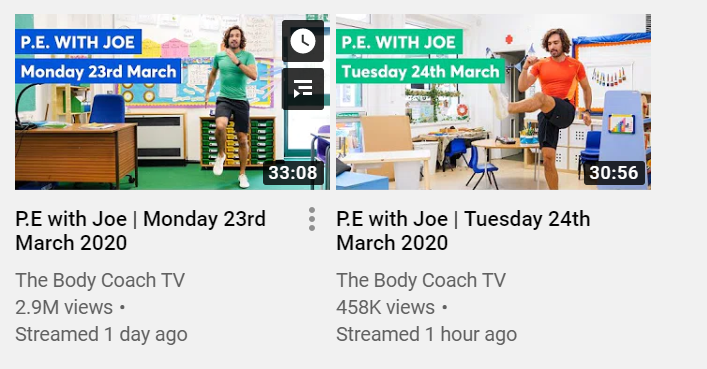 PE with Joe Wicks